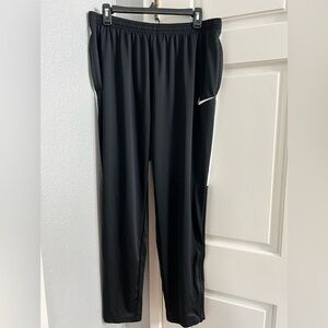 Men’s Nike Black dri-fit athletic zip pants